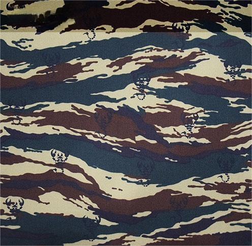 African waterproof, chlorine, bleach and sun resistant camouflage 