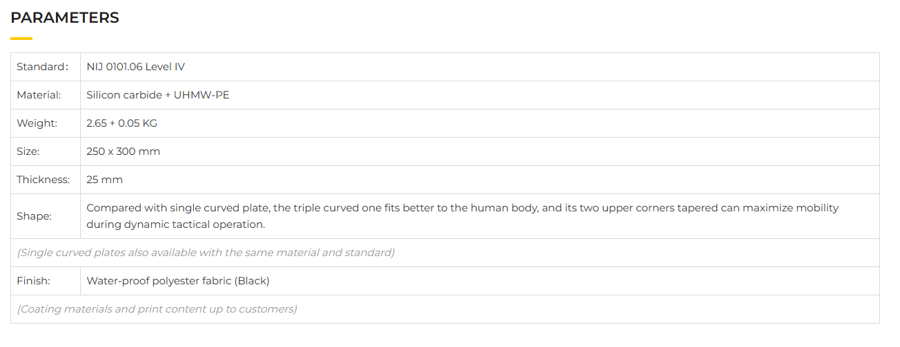 NIJ Level IV Silicon Carbide Hard Armor Plate With Triple Curved STA-7.png