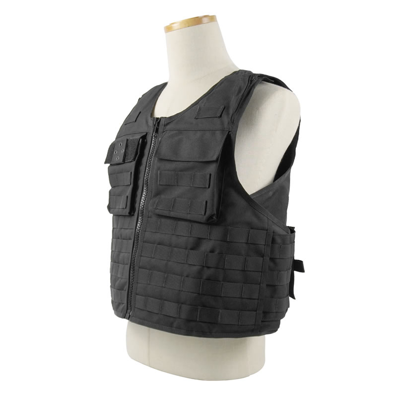 NIJ IIIA .44 MOLLE System Outwear Bulletproof Vest With Zipper Design-4.jpg