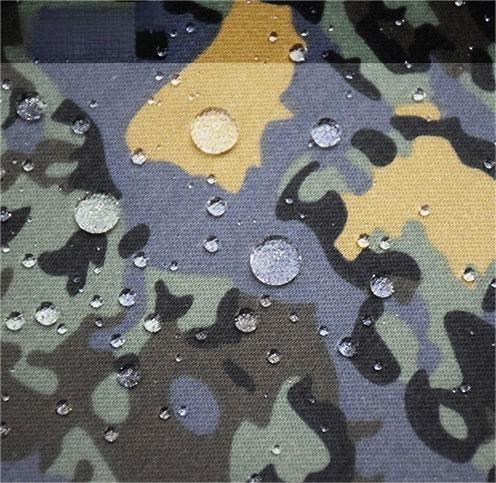 Infrared/water/oil resistant camouflage 