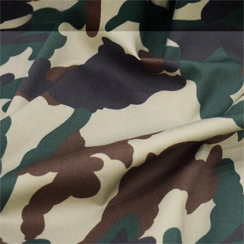 Soft and comfortable cotton polyester twill camouflage fabric